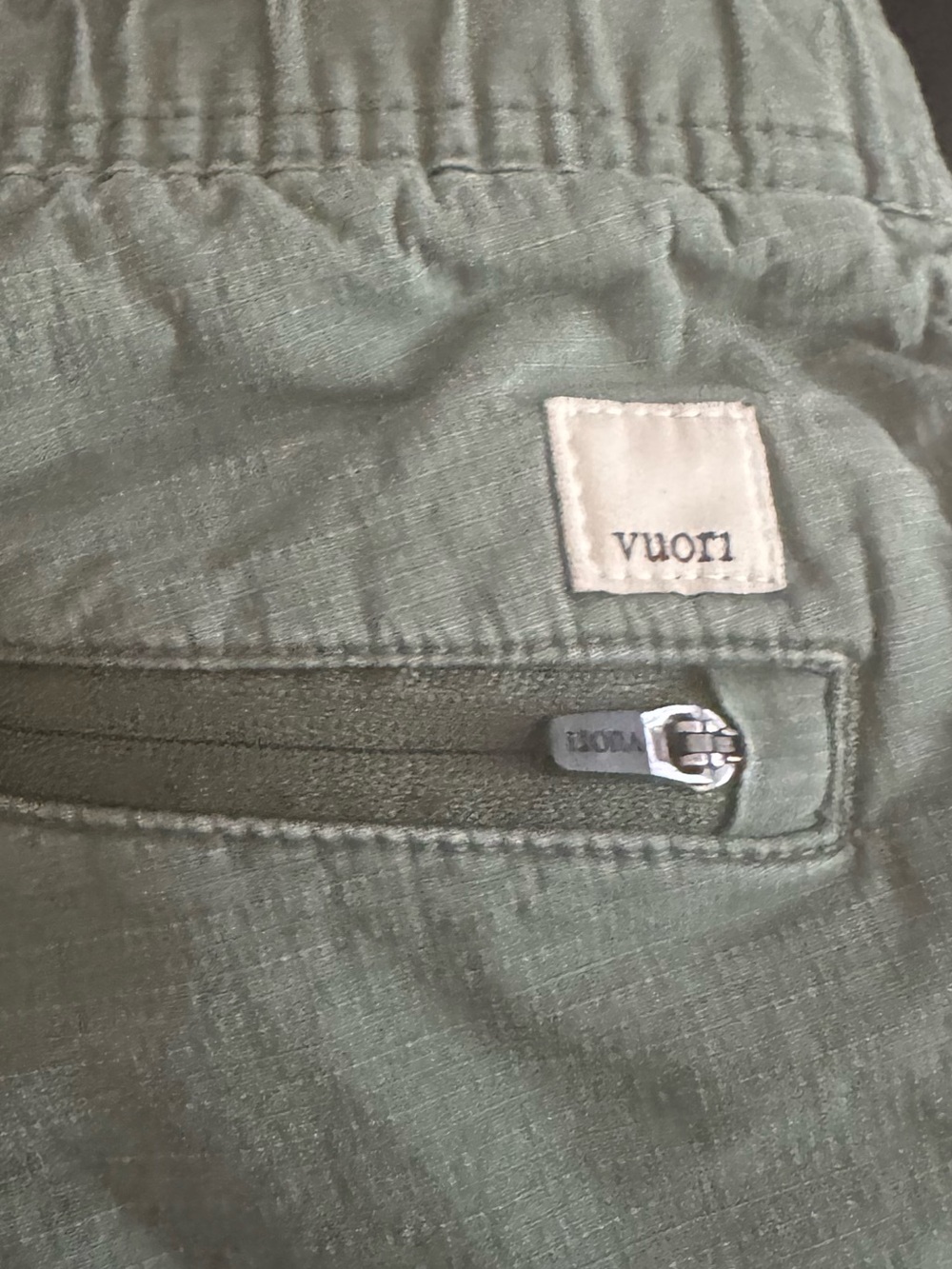 Vuori Ripstop Pants olive green Size XS Tapered Leg - Picture 8 of 11